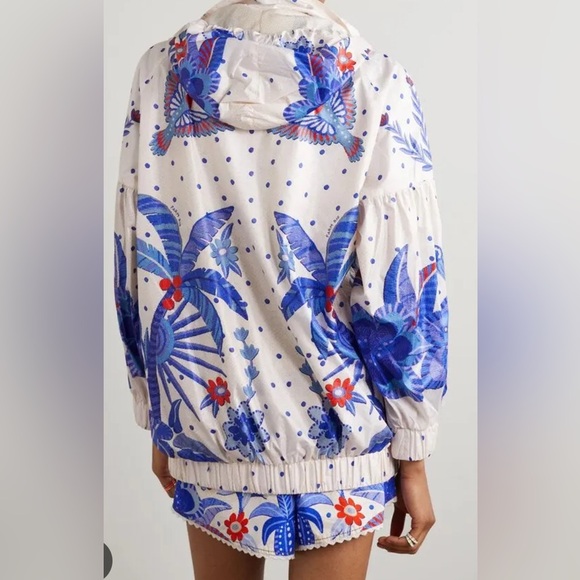 FARM RIO Off-White Jungle Chic windbreaker / rain jacket - Picture 2 of 13